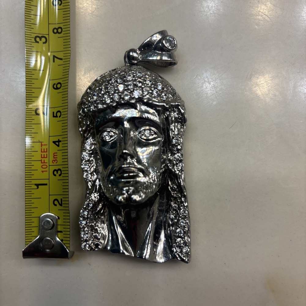 925 sterling silver‎ jesus pendant - Picture 7 of 9